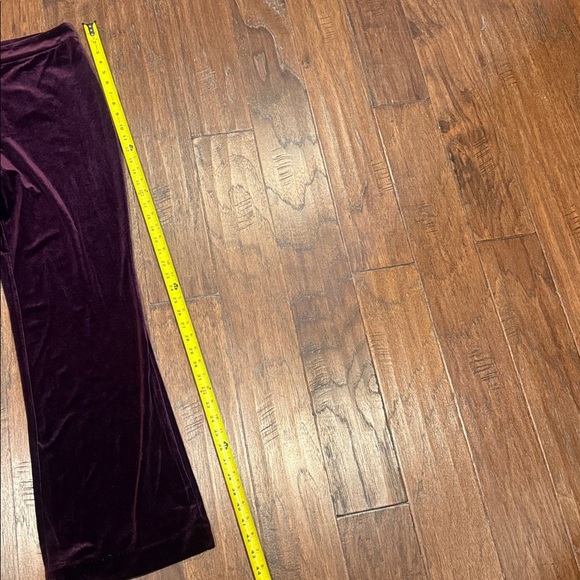 NWT! Size 10 Velvet Wide-Leg Pants in Deep Burgundy - Picture 11 of 14